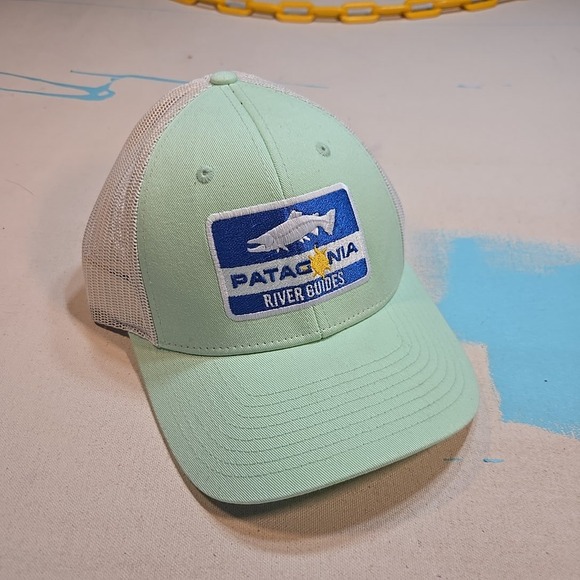 Patagonia Other - Patagonia River Guides Mint Green Mesh Trucker Hat OSFA Richardson Snapback Fish